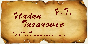 Vladan Tušanović vizit kartica